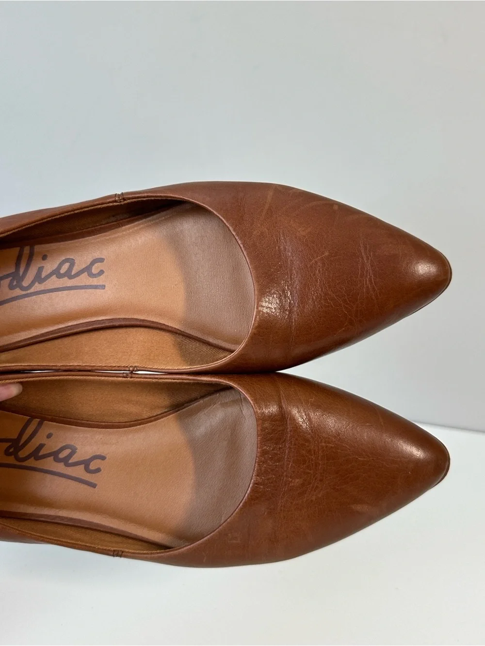 Zodiac Hill Leather Flats in Cognac Size 9.5